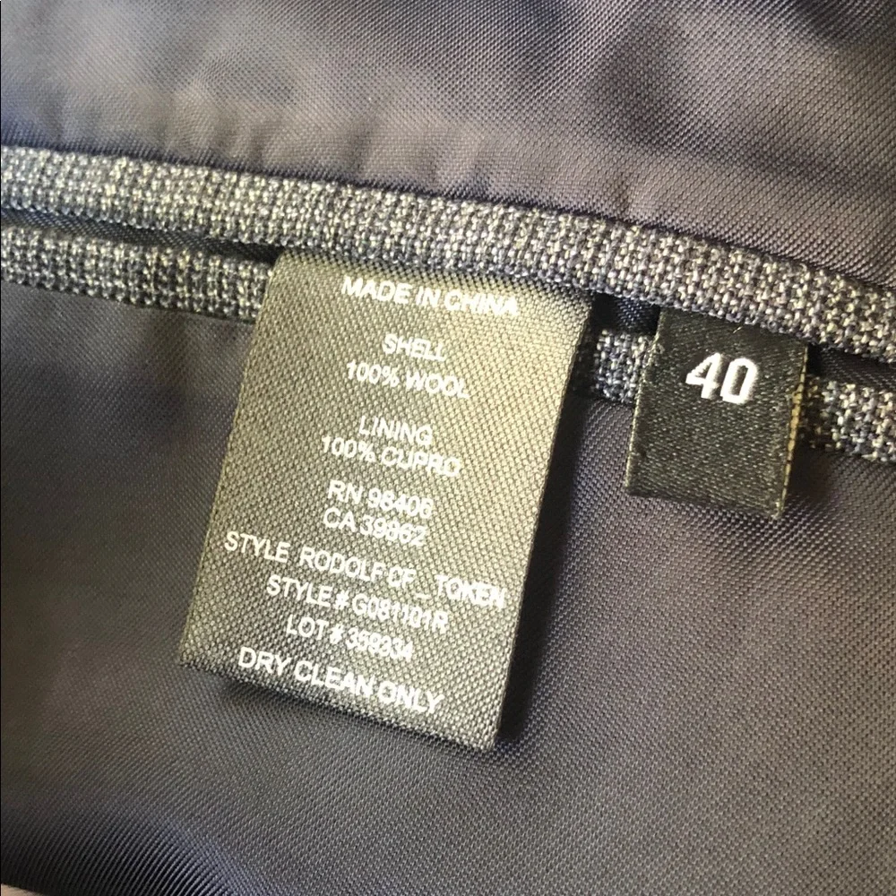 Theory Mens Rodolf Wool Blazer Size 40 Gray Blue Work Business Wedding‎